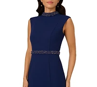 Adrianna Papell Women's Mock-Neck Knit Mermaid Dress