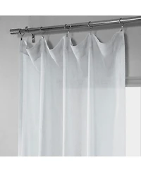 Half Price Drapes Aspen White Textured Faux Linen Sheer Curtain