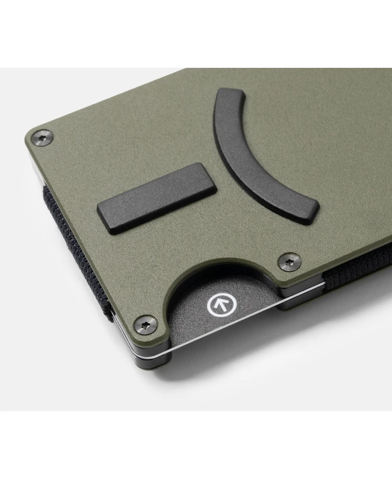 The Ridge Men's Ridge Wallet For Magsafe - Matte Olive - Cash Strap