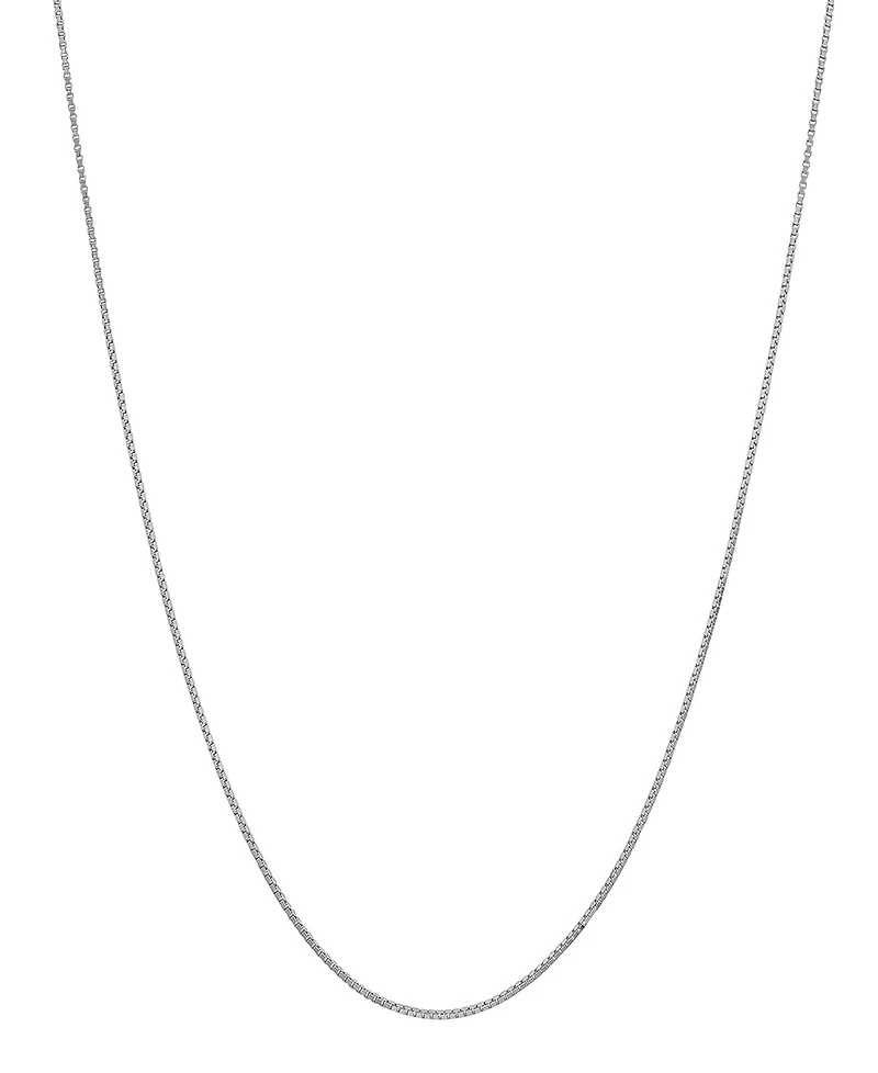Steeltime Women's Sterling Silver Box Chain Necklace