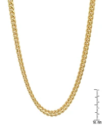 Steeltime Unisex 14K Gold Plated Cuban Link Chain Necklace