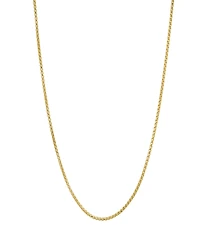 Steeltime Unisex 14K Gold Plated Box Chain Necklace