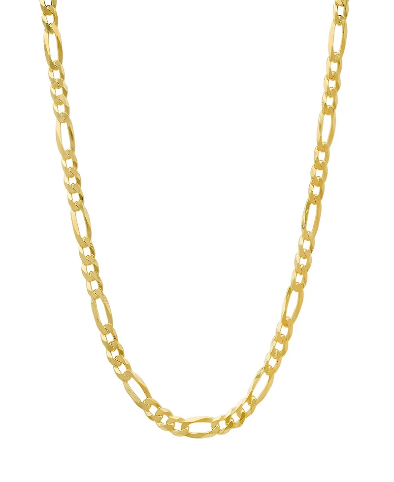 Steeltime Unisex 14K Gold Plated Figaro Superflat Necklace