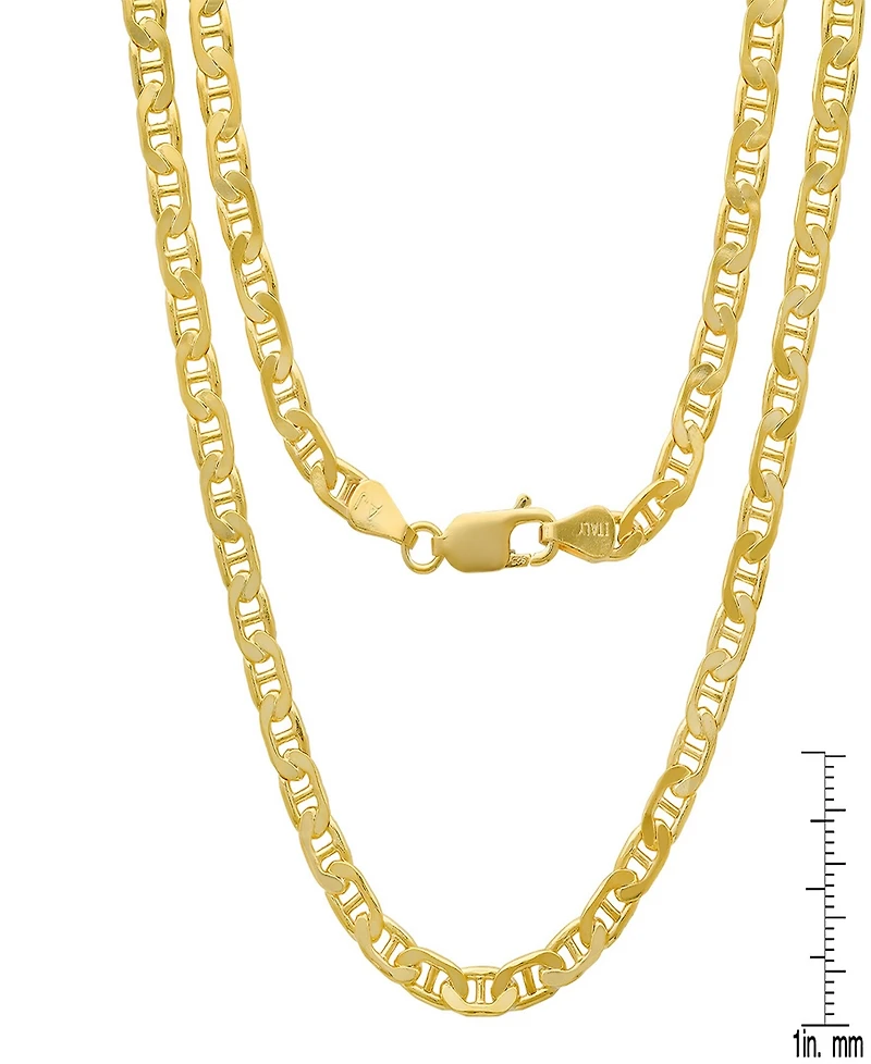 Steeltime Unisex 14K Gold Plated Mariner Superflat Necklace