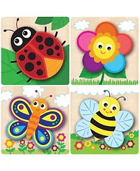 MasterPieces Garden Chunky Wood Puzzles 4 Pack for Kids