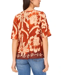 Sam & Jess Women's Paisley-Print Button-Back Shirt