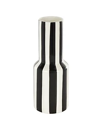 Rosemary Lane Ceramic 11" Rounded Striped Decorative Vase