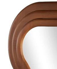 Rosemary Lane Wood 47" Wavy Modern Wall Mirror