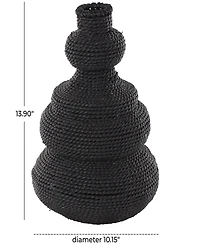 Rosemary Lane Seagrass 13.9" Woven Bubble Bohemian Vase