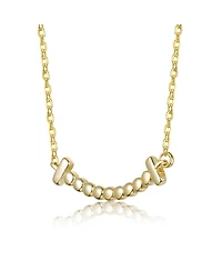 Kids 14K Gold Plated Bar Accents Chain Necklace