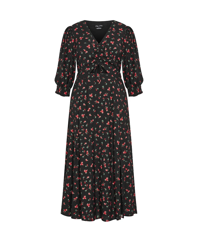 City Chic Plus Jolene Print Maxi Dress