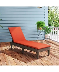 Gymax 2PCS Patio Lounge Chair Recliner Chair w/ 3-Position Adjustable Backrest & Cushion