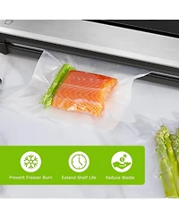 Bonsenkitchen 8” x 150 Food Vacuum Seal Roll Keeper with Cutter, Vacuum Sealer Bags Rolls for Food Storage, Commercial Grade, Bpa Free, Great f