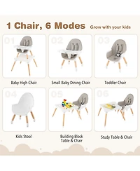 Slickblue Toddler 6 in 1 High Chair Ages 6-36 Months