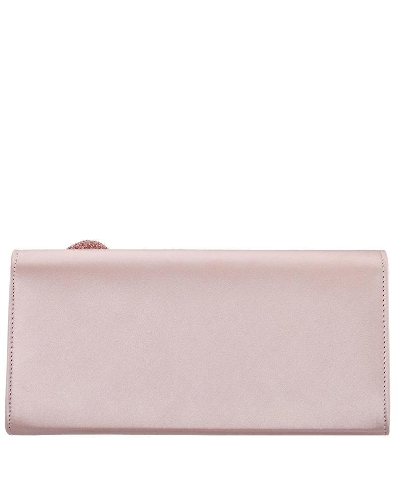 Nina Large Crystal Flower Slim Clutch Bag