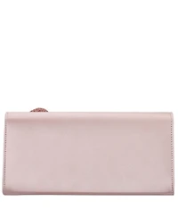 Nina Large Crystal Flower Slim Clutch Bag