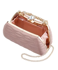 Nina Quilted Minaudiere Handle Clutch Bag