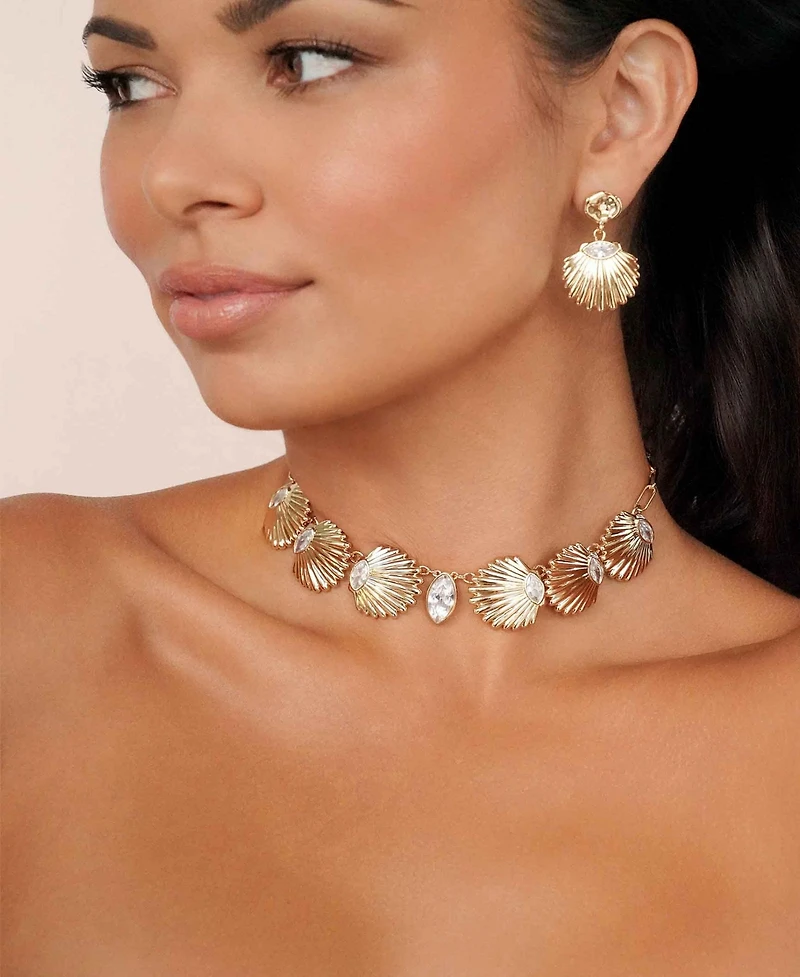 Ettika Santorini Shell Choker Necklace