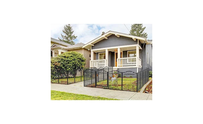 Bingopaw 8 Panels 34.6'' Heavy Duty Dog Playpen with Lock and Door,Outdoor Dog Exercise Fence