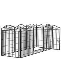 Bingopaw 8 Panels 34.6'' Heavy Duty Dog Playpen with Lock and Door,Outdoor Dog Exercise Fence