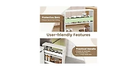 Rolling Kitchen Slim Storage Cart Mobile Shelving Organizer with Handle