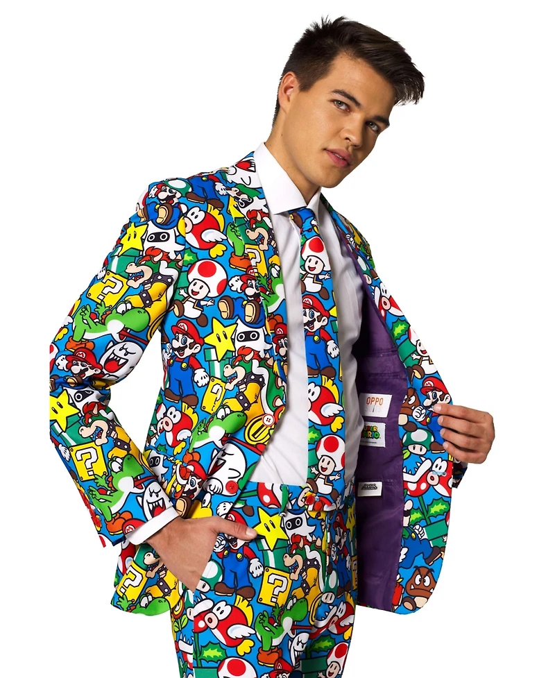 Opposuits Men's Super Mario Licensed Suit