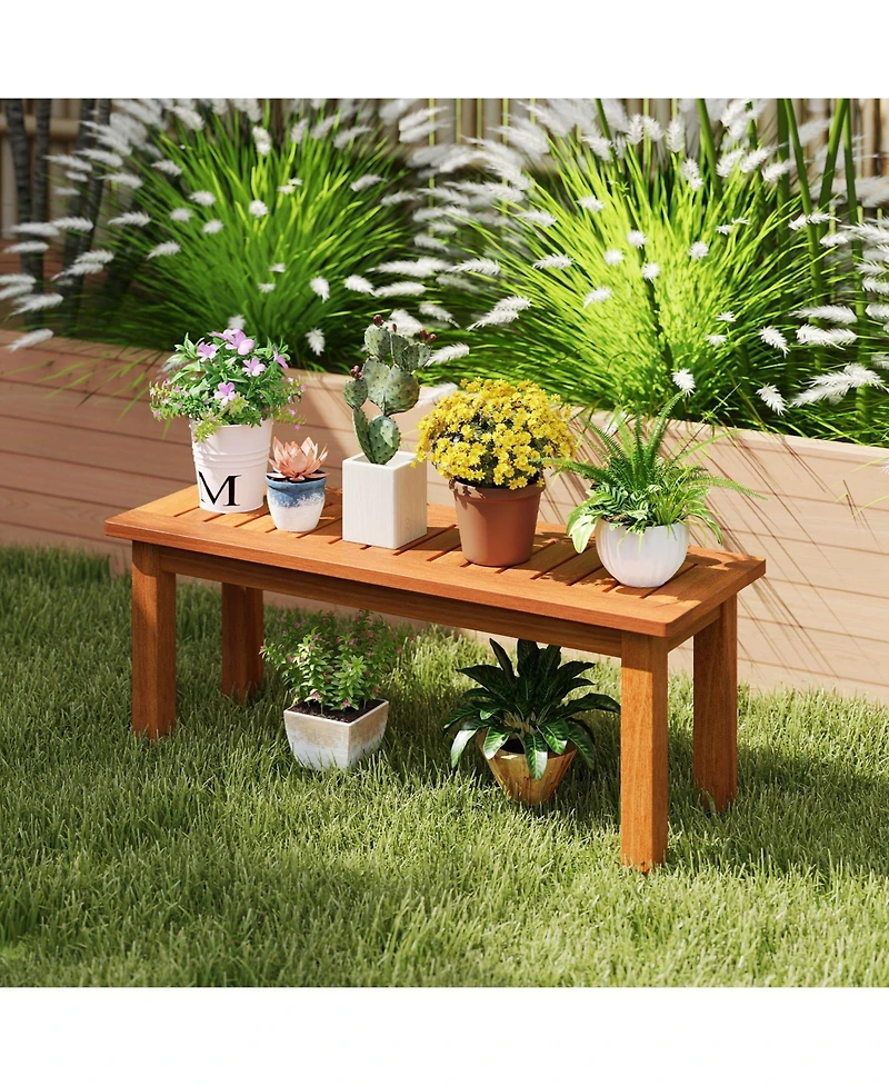 Wooden Plant Stand Outdoor Indoor Solid Wood Flower Pot Holder Display Shelf