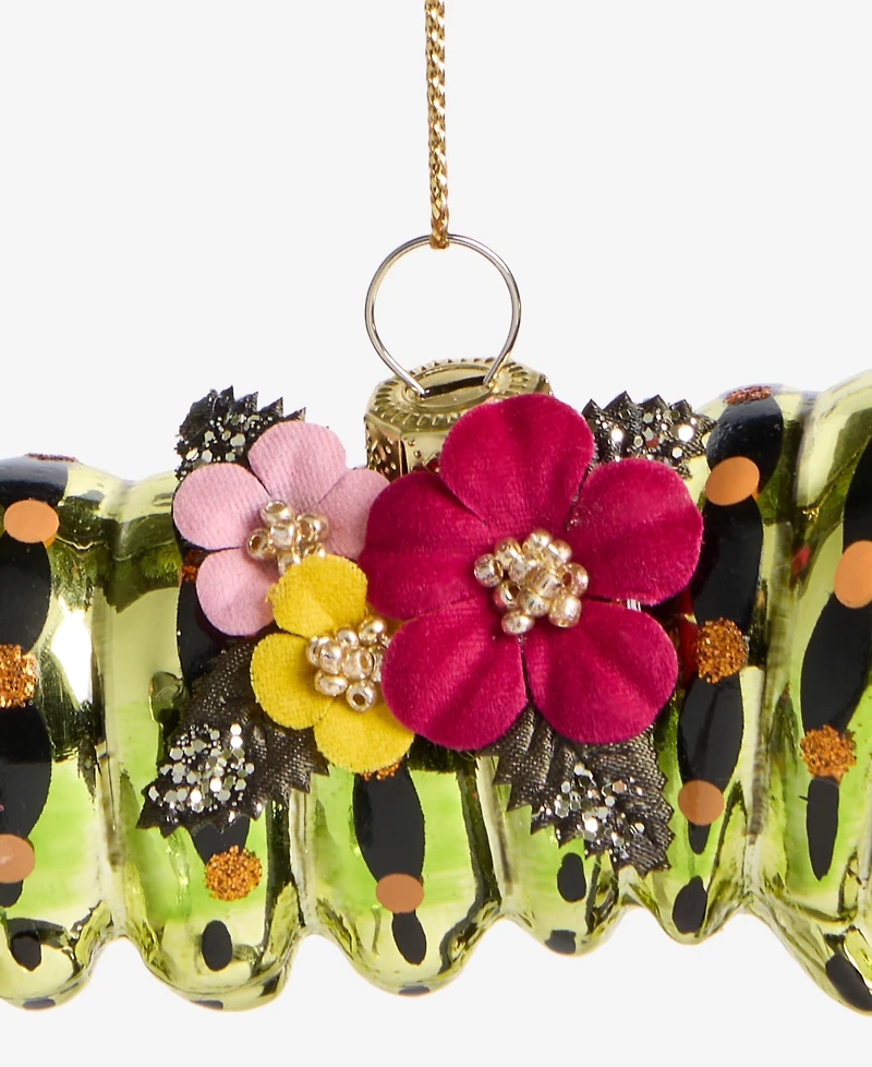 Holiday Lane Enchanted Forest Glass Caterpillar Ornament, Macy's Exclusive