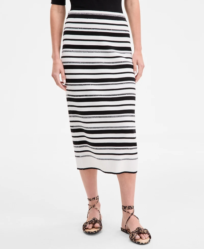 On 34th Women's Striped Sweater Maxi Skirt, Exclusively at Macy's