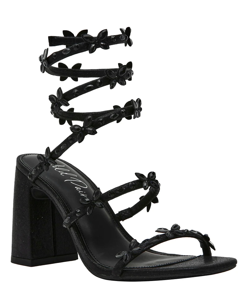 Wild Pair Women's Strappy Block Heel Evening Sandals, Exclusively at Macy's