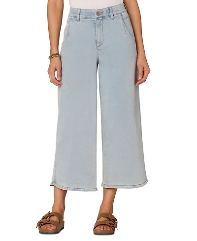 Democracy Women's AbSolution Skyrise Cropped Wide-Leg Jeans