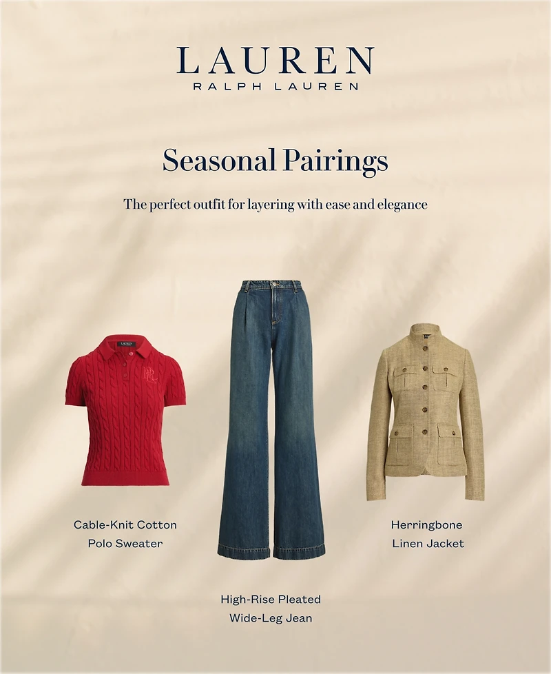 Lauren Ralph Lauren Women's Cable-Knit Polo Shirt