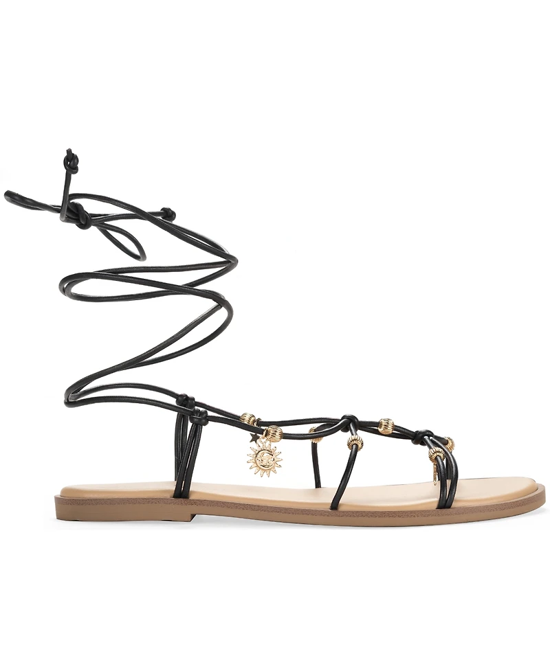 Wild Pair Reinaa Strappy Lace-up Flat Sandals, Exclusively at Macy's