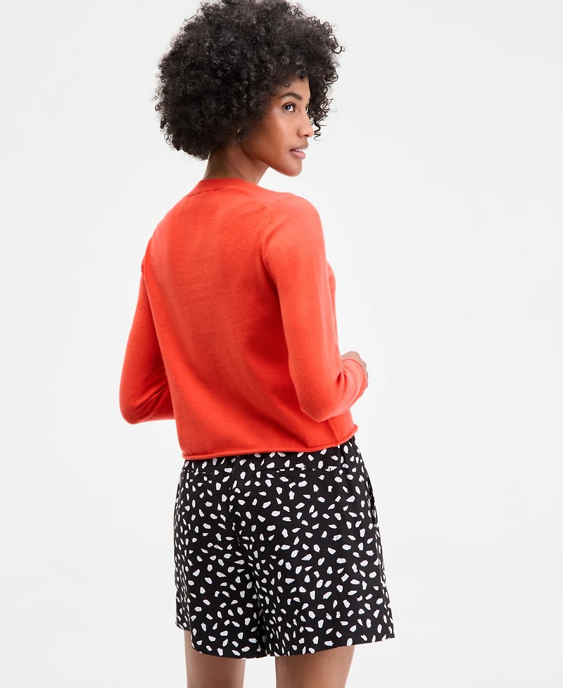 On 34th Women's Crewneck Button-Front Cardigan, Exclusively at Macy's