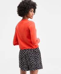 On 34th Women's Crewneck Button-Front Cardigan, Exclusively at Macy's