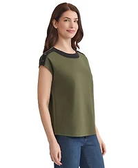 Jones New York Women's Embellished Drop Shoulder Top