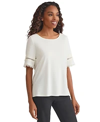 Jones New York Women's Round-Neck Slouchy Blouse