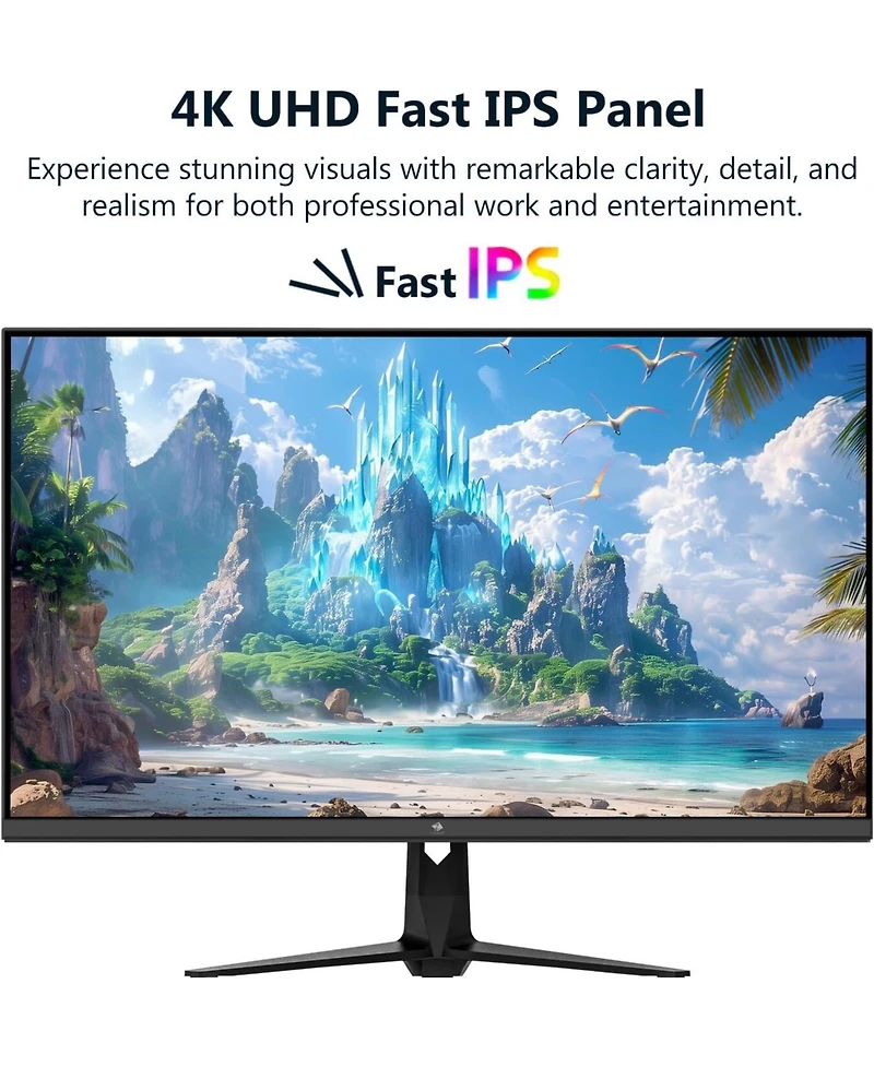 Z-edge G274K 27" 4K Uhd 3840 x 2160 160 Hz 1 ms Ips Gaming Monitor, 1.07 Billion Color, 450cd/m², FreeSync, Hdmi x 2, Dp x 2