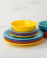 Fiesta Vibrant Classic Rim Salad Plates, Set of 4