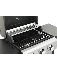 3 Burner Propane Gas Grill with Foldable Side Table and Warming Rack