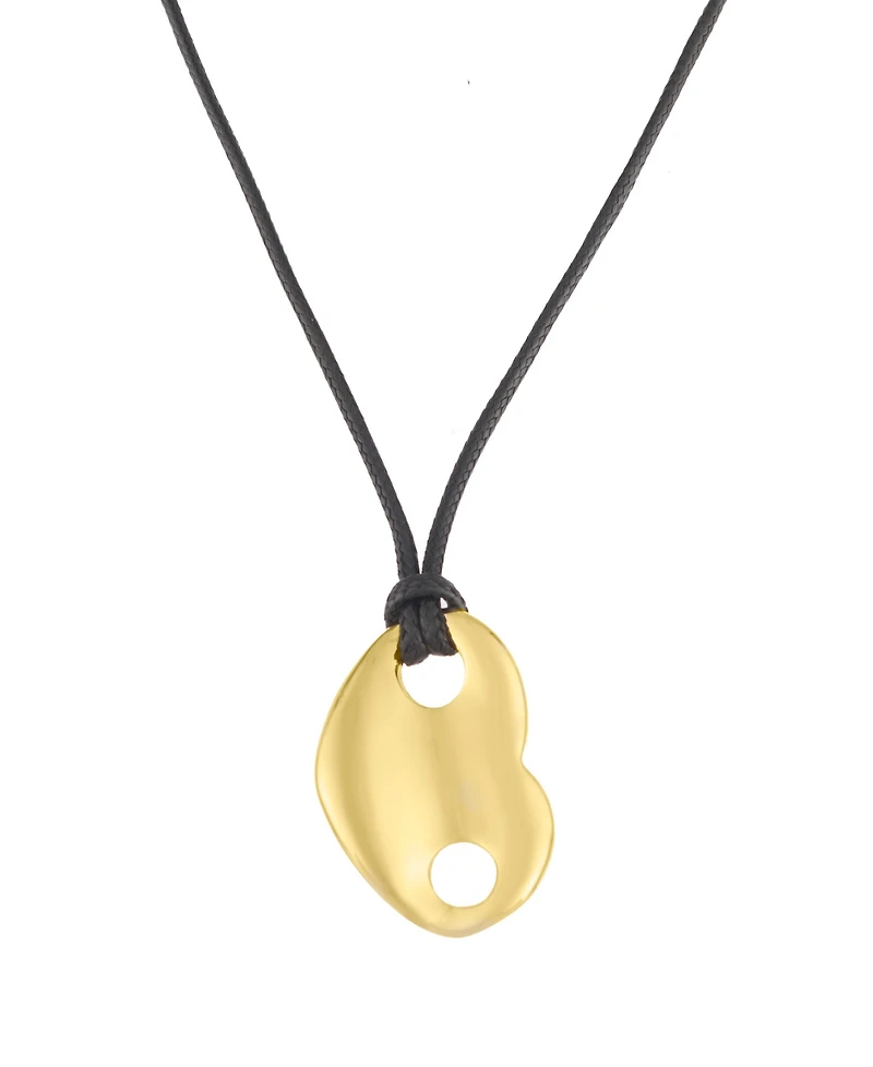 Steve Madden Black Mariner Heart Pendant Necklace