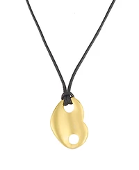 Steve Madden Black Mariner Heart Pendant Necklace