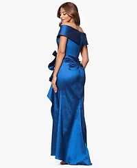 Xscape Petites Sweetheart-Neck Long Sheath Dress