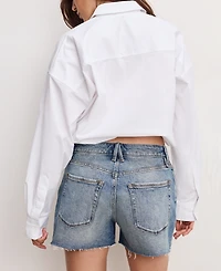 Good American Women's Poplin Bubble Shirt