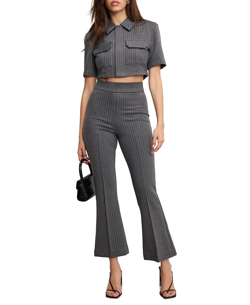 Good American Women's Soft Stretch Ponte Kick Flare Pants