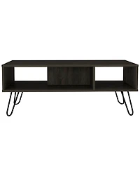 Depot E-shop Vassel Coffee Table, Four Legs, Two Shelves, Espresso