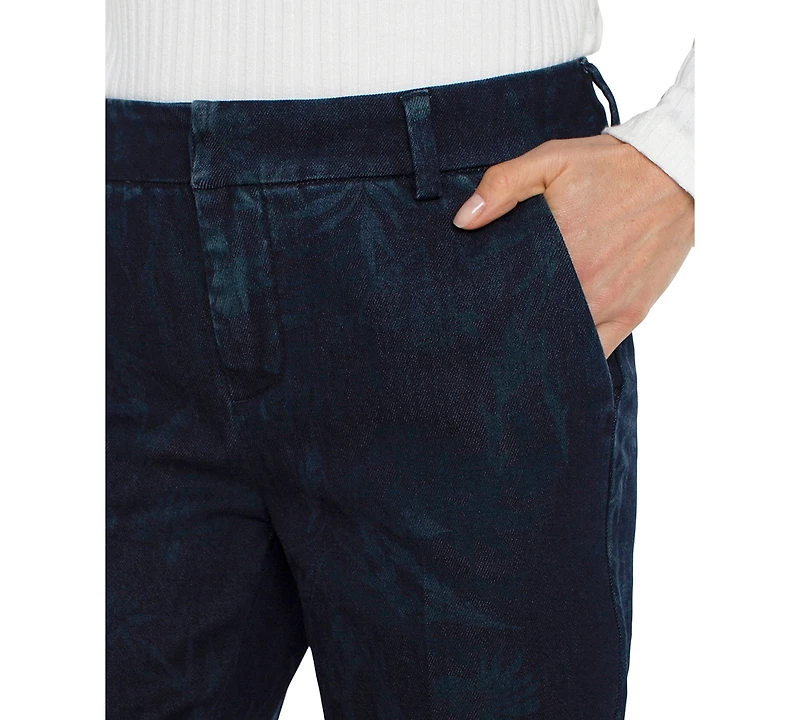 Liverpool Los Angeles Women's Floral Denim Kelsey Flare Pants