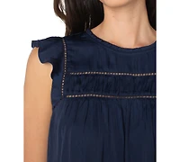 Liverpool Los Angeles Women's Flutter-Sleeve Woven Blouse