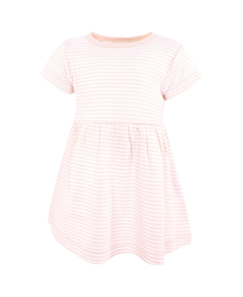 Hudson Baby Girls Cotton Dresses, Blue Lemon
