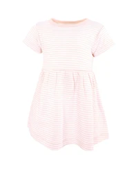 Hudson Baby Girls Cotton Dresses, Blue Lemon